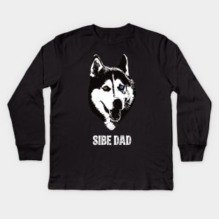 Siberian Husky Dad Kids Long Sleeve T-Shirt